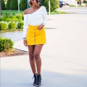 Mustard yellow Jean skirt